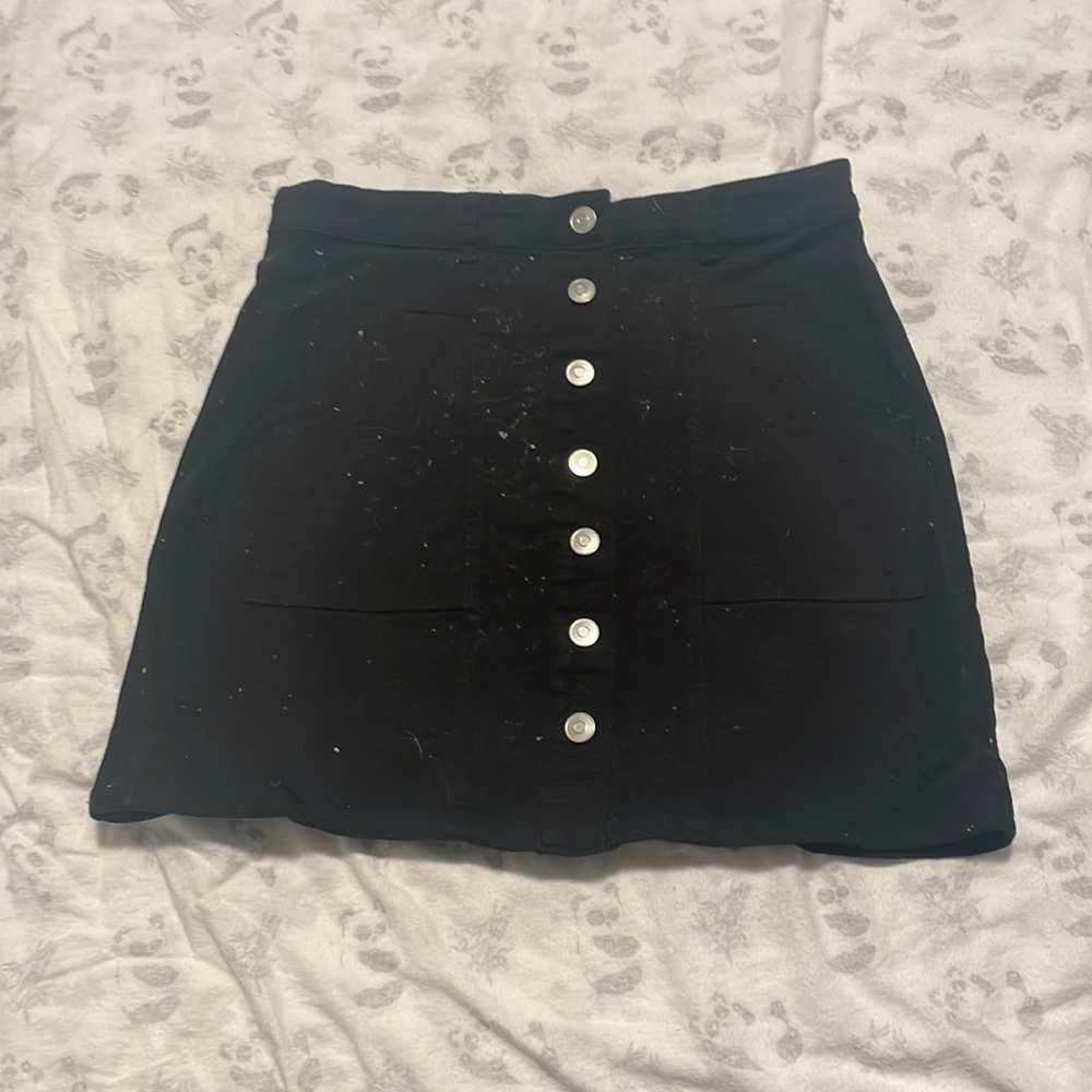 Black mini skirt